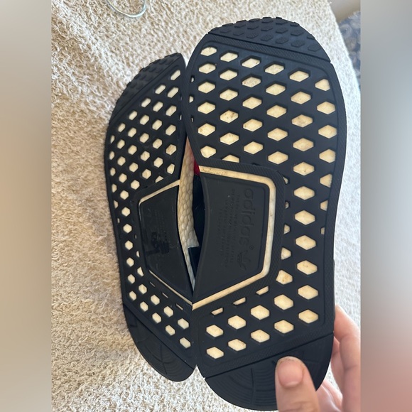 Adidas NMD XR1 Winter Scarlet Red Black Knitted Sock Athletic Running Sneakers - Picture 5 of 12